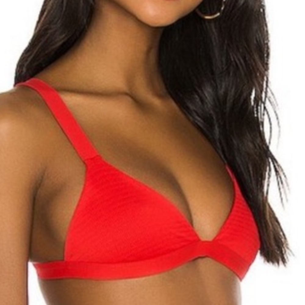 Vitamin A Red Triangle Bikini Top